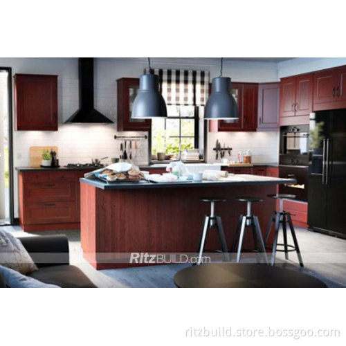 Modern Wooden Kitchen Cabinets PVC Home Kitchen Cabinet Furniture Kitchen